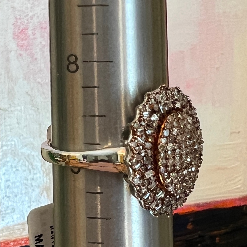 Champagne Diamond Sterling Silver Ring - Picture 4 of 11